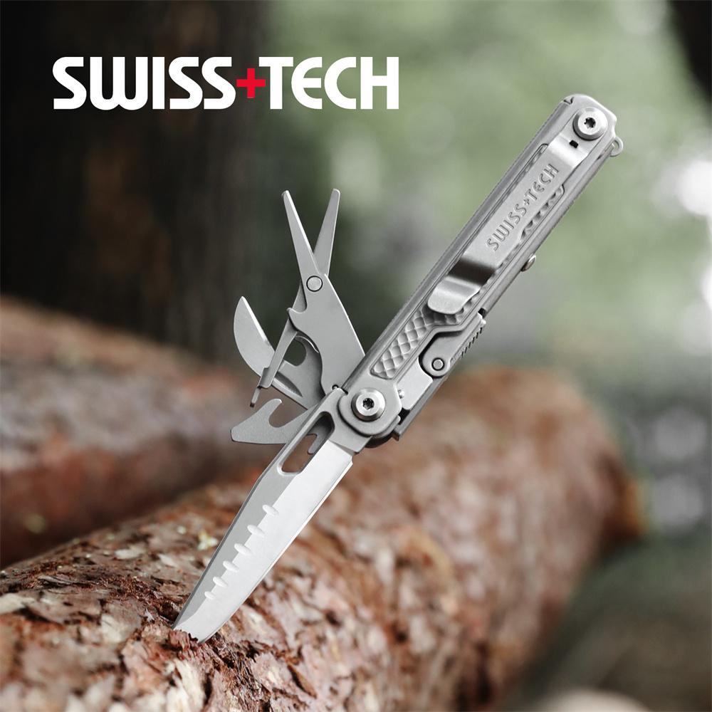 

Tools SWISS TECH 11 in 1 Folding Knife Multi Knife Outdoor Pocket Mini Portable Knife Multitool Knife
