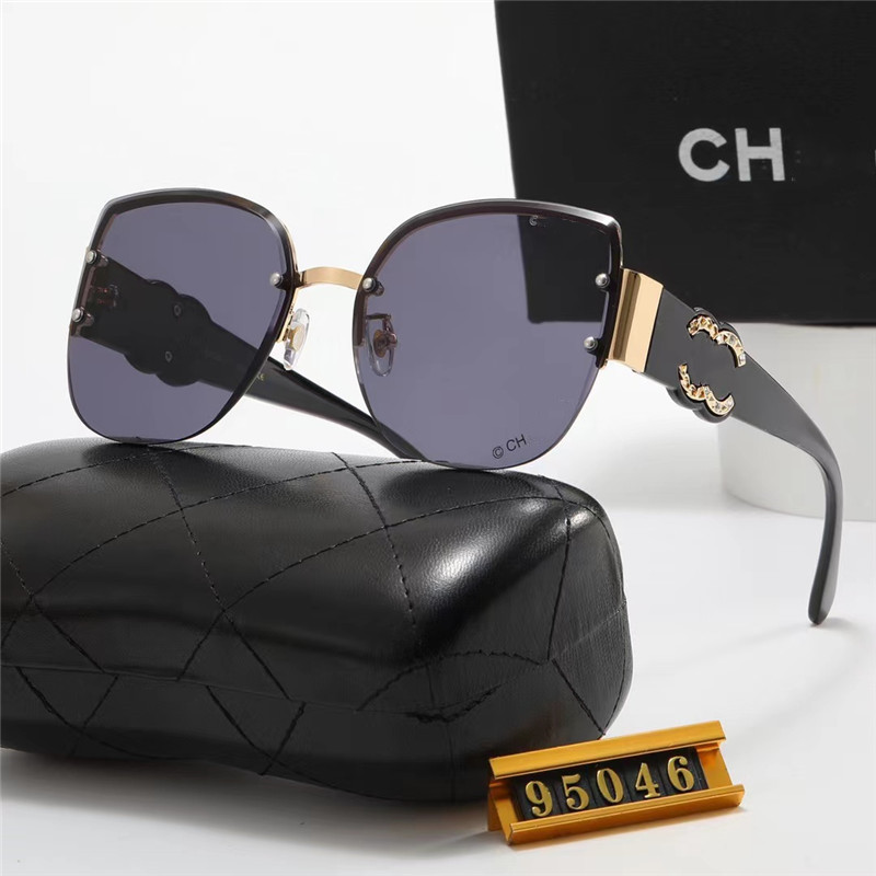 

Designer Sunglasses For Women Cat Eye Eyewear Special UV 400 Protection Letters Big Leg Double Beam Frame Outdoor Design High Alloy Women Sunglasses 95046