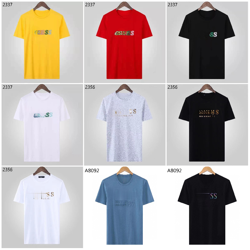 

Gues012 Tanks Camis Fashion guess Designer Mens T Shirt High Quality Tops Tees Womens Letter Print Short Sleeve Round Neck Cotton Tees, Gues-17