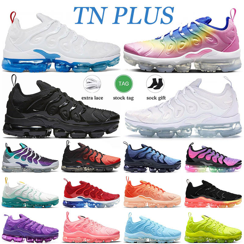 Nouvelles Tn Plus Chaussures de course Vapor Maxes Pour Femmes Hommes Taille 36-47 Triple Noir Blanc Université Bleu Balle De Tennis Dhgates Cher