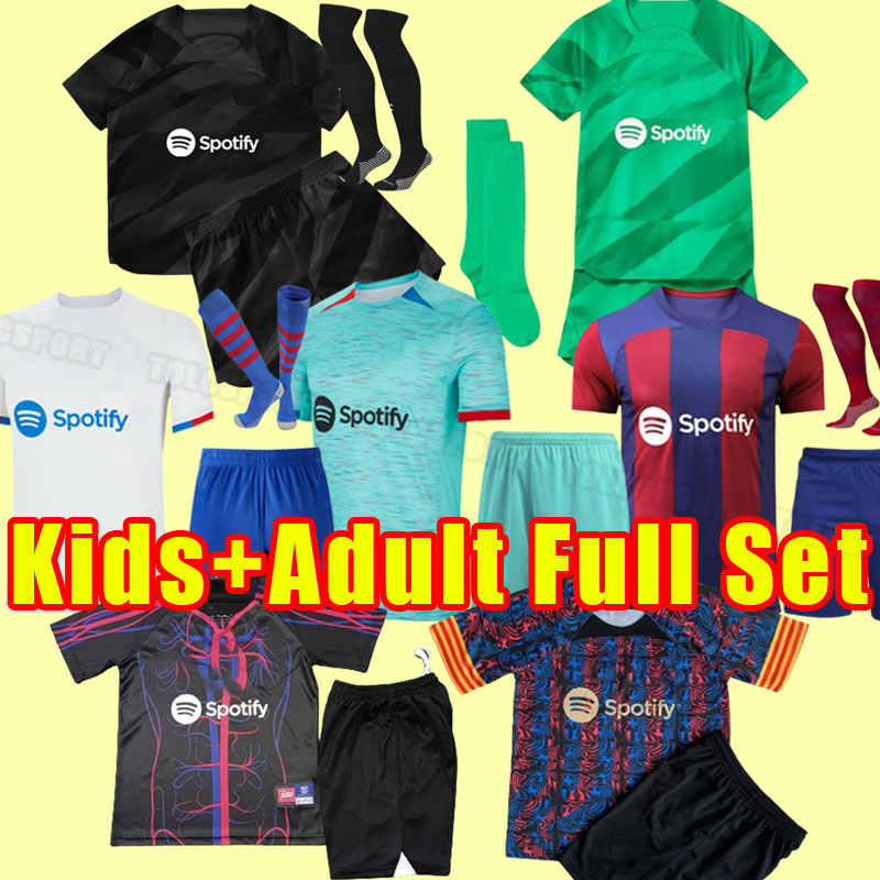 23 24 Maillots de football LEWANDOWSKI Barcelone AUBA PEDRI ANSU FATI COUTINHO F.DE JONG DEST GAVI ADAMA Maillot de football Hommes Enfants Enfan