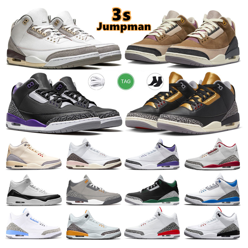 

2023 Jumpman Racer Blue 3 3s Basketball Shoes Mens Dark Iirs Cool Grey a Unc Hall of Fame Free Throw Line Denim Cardinal Red Pure White Tinker Trainer Sneakers Eur 36-47, #14