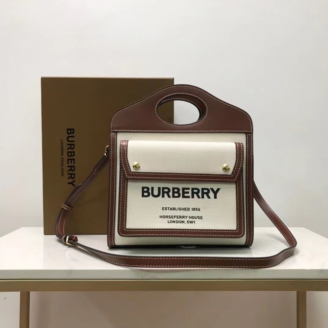 Burberr yy Sac en toile limitée tendance de la mode