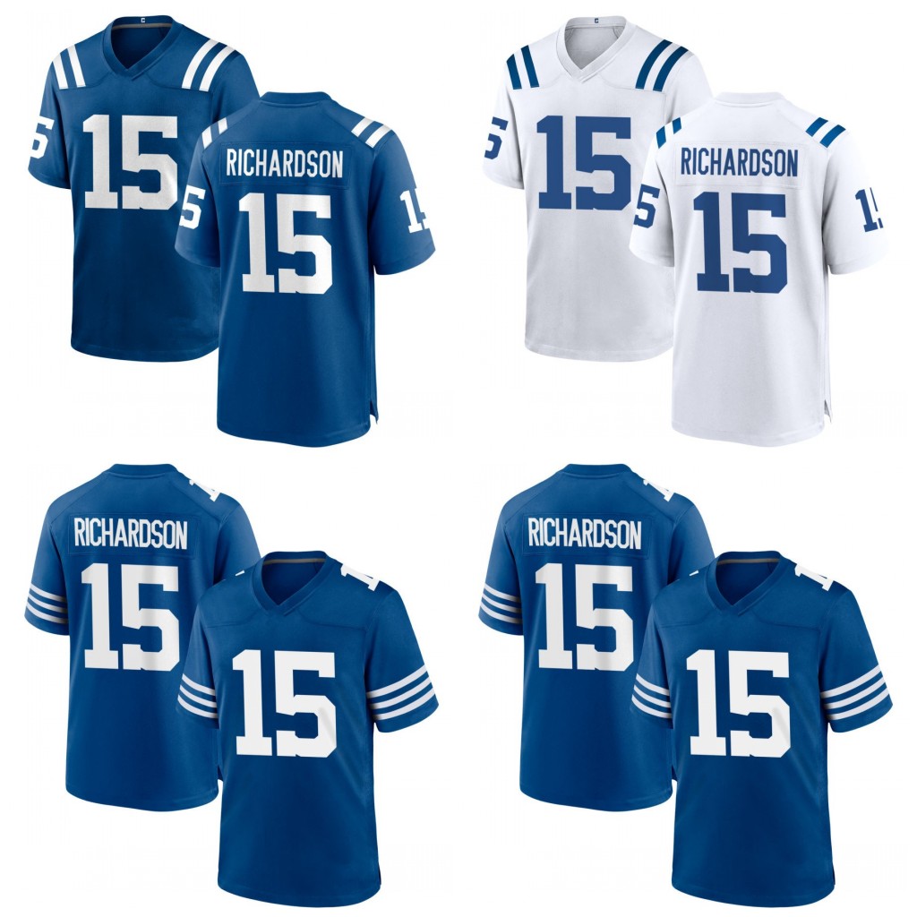 

#15 Anthony Richardson Football Jerseys Blue White Men Women Youth, As