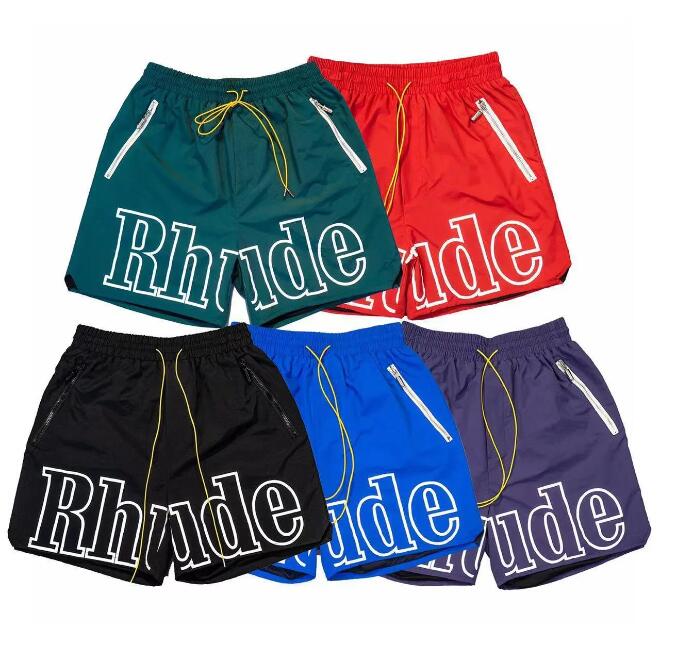 

designer shorts rhude shorts summer fashion beach pants Men high quality street wear red blue black purple pants mens short US size:S-Xl, # 4