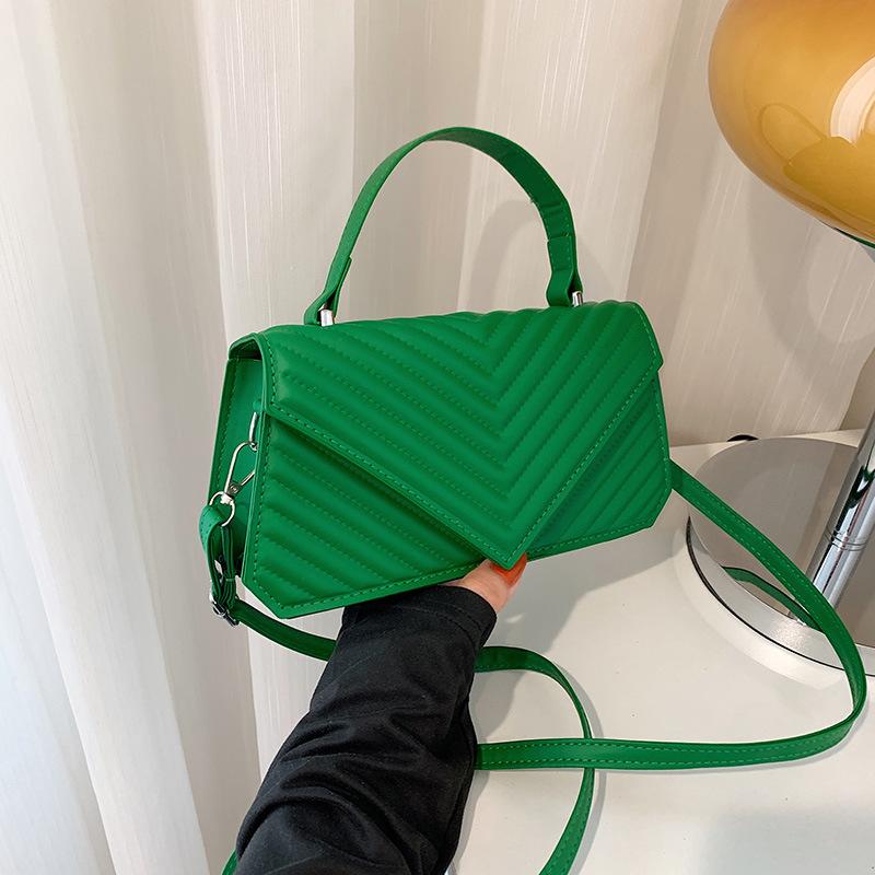 

Evening Bags Fashion Striped Women's Shoulder Bag Solid Pu Leather Small Handbags Designer Brand Crossbody BagsEvening, Black