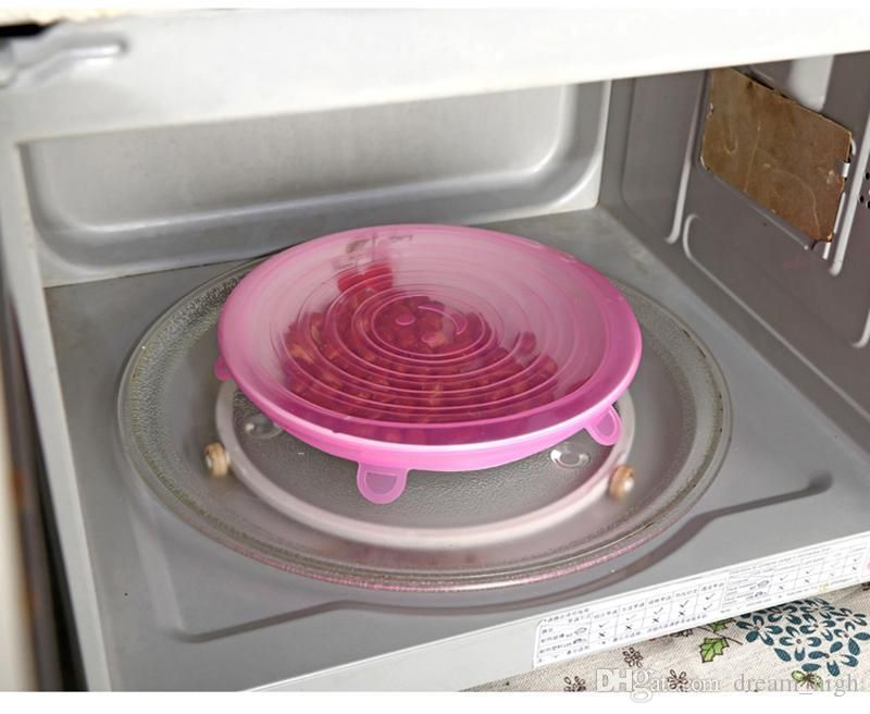 Silicone Stretch Suction Pot Lids Food Grade Keeping Wrap Seal Cover Pan Spill Lids Nice Kitchen Accessories 