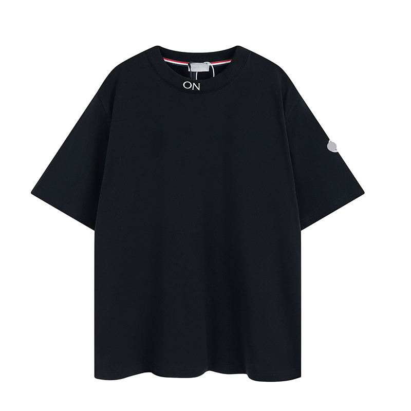 

Luxury designer shirts pure cotton crewneck Short sleeve polos casual sports alphabet print Embroidered T shirt black and white monclair men' and women' clothing