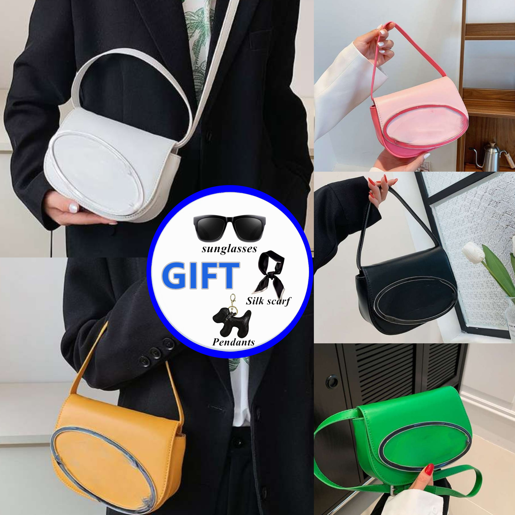 

2023 Handle diesels designer bag women shoulder bag flap luxury handbag female pochette nappe leather tote casual clutch unique strap jingle bag, As shown in the figure