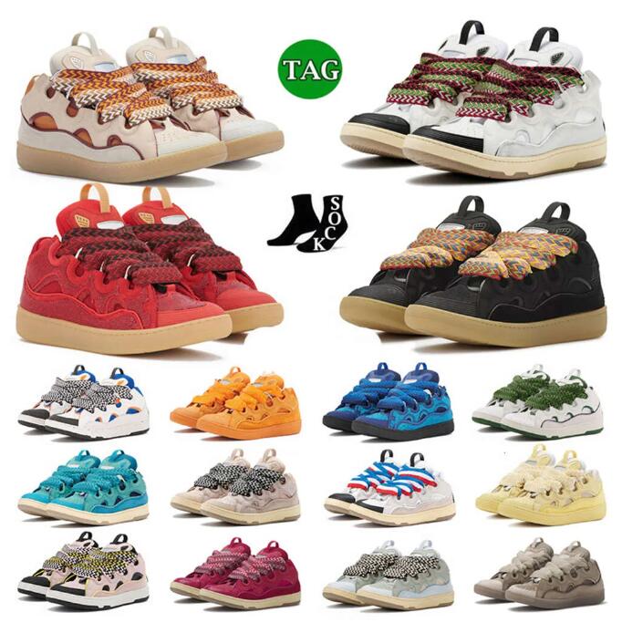 Luxe Lavin Cuir Curb Baskets Designer Chaussures Habillées Pour Hommes Femmes Extraordinaire Sneaker Occasionnel En Cuir De Veau En Caoutchouc Na
