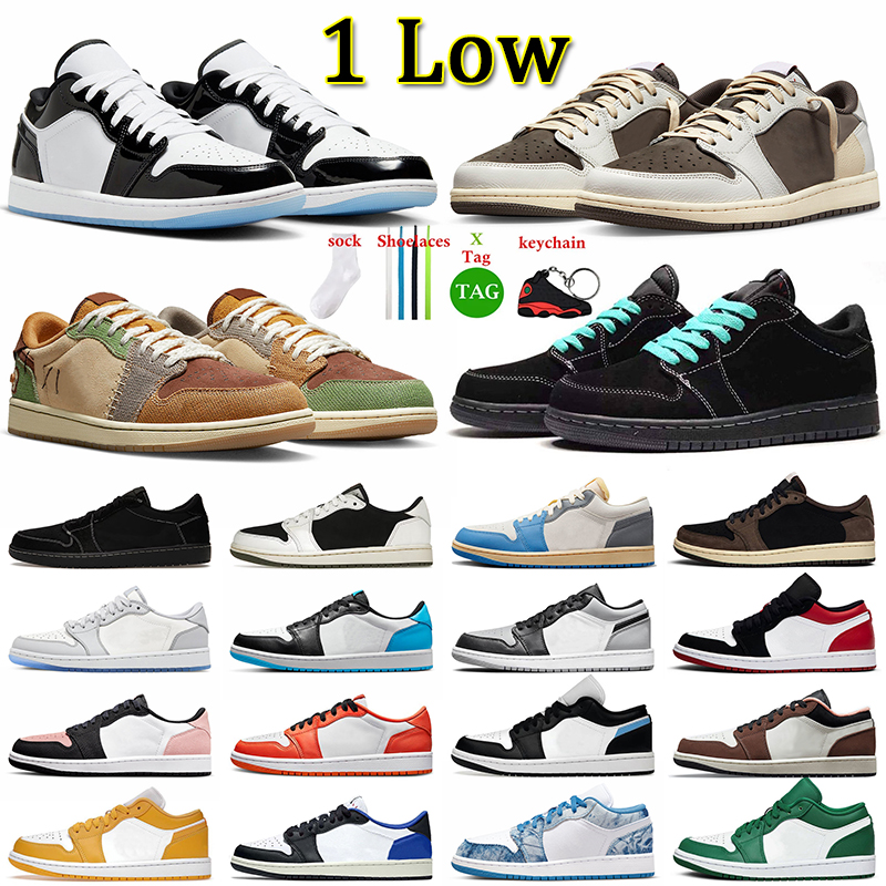 

men women jordens 1 basketball shoes jumpman travis scott 1s low Concord trainers Voodoo reverse mocha Olive jordas black phantom tiffany designer sneakers dhgate, 36-46 ts black phantom