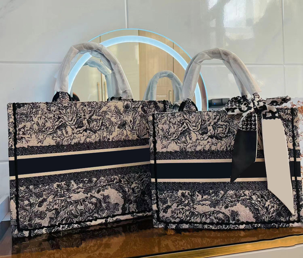 

Luxury Designers the tote bag Top Original Totes Bag Tiger Embroidery BOOK Handbag TOTE Women's Classic Handle Laptop Large Capacity Shopping Bag Commuting Canvas 19, #33 weave