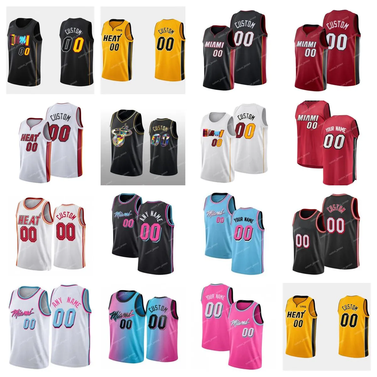 

2023 Custom Miami''Heat''Men Jersey Women Youth #00 Any Name Any Number 75th 2023 Edition''NBA''Basketball Jerseys, #6