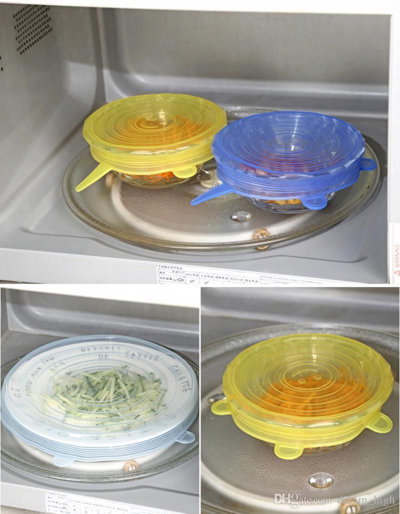 Silicone Stretch Suction Pot Lids Food Grade Keeping Wrap Seal Cover Pan Spill Lids Nice Kitchen Accessories 