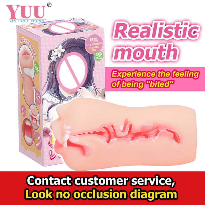 Toy Massager Sex Masturbator Blowjob Vagina Automatic Sucking YUU Male Realistic Oral Mouth Masturbators For Man Deep Throat With Tongue Teeth Ad-image-862464225