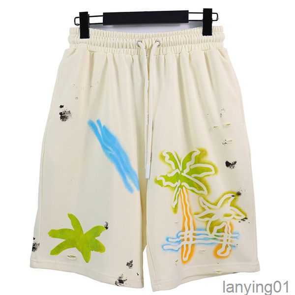 

Mens and Womens Shorts Designer Palm Coconut Tree Alphabet Printed Casual Summer Beach Clothing 1, Beige