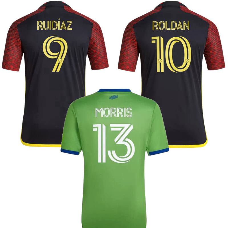 

2023 2024 Seattle FC Soccer Jerseys MORRIS ROLDAN RUIDIAZ LODEIRO Sounders 22 23 24 football Player Fans version men and kids shirt, Home fans