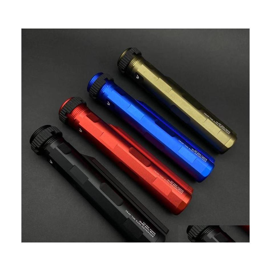 

Tactical Accessories Metal Si Cnc Diamondshaped Buffer Tube Stock Pipe Enhanced Nut 7Gear Airsoft M4 M16 Rear End Closed Aeg Drop De Dh1Ml