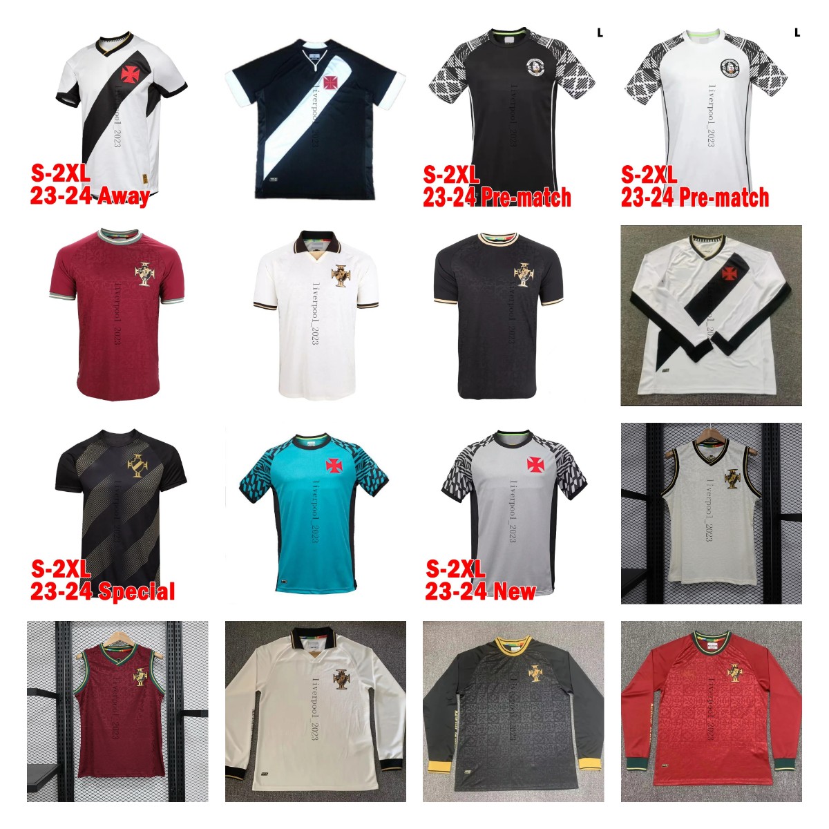 

23 24 Vasco da Gama Soccer Jerseys Pre-match shirt spcecial MAXI RIOS PAULINHO FABIANO MURIQ Custom jerseys 2023 Romario Paulo Miranda Dede Juninho Football Shirt, Adult 4