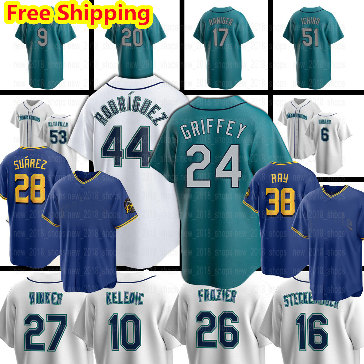 

44 Julio Rodriguez Mariners City Connect Baseball Jerseys Seattle Ken Griffey Jr. Jarred Kelenic Luis Castillo Ichiro Suzuki Paul Sewald Cal Raleigh, Women(shui s)