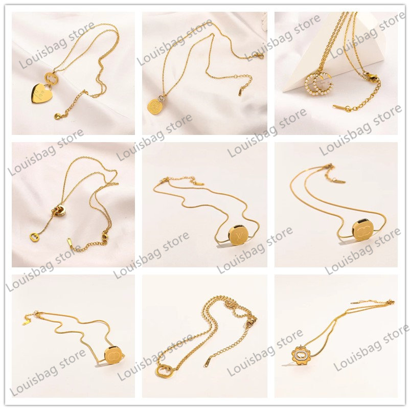 

Never Fading 18K Gold Plated Luxury Brand Designer Pendants Necklaces Stainless GGS Steel Letter Choker Pendant Necklace Beads Chain Jewelry Accessories Gifts G01