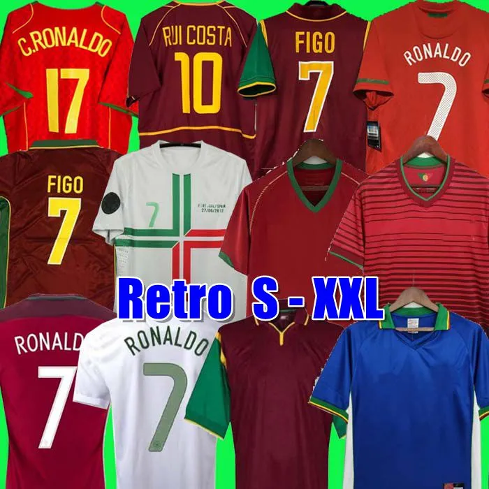 

RONALDO Retro Soccer Jerseys 1998 1999 2010 2012 2002 2004 RUI COSTA FIGO NANI Classic Football Shirts Camisetas de futbol Portugal Vintage, 2012 away finals