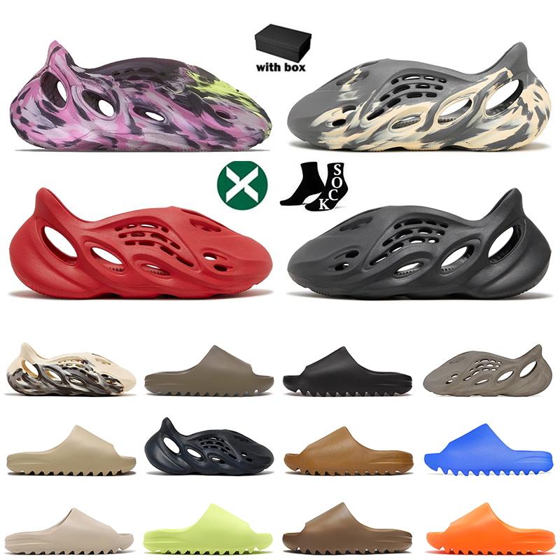 

Mx EVA slides foam runners designer slippers with box carbon onyx resin bone orche desert sand cream clay moon grey sandals yz west beach outsoor shoes size 13, E8 desert sand 36-46