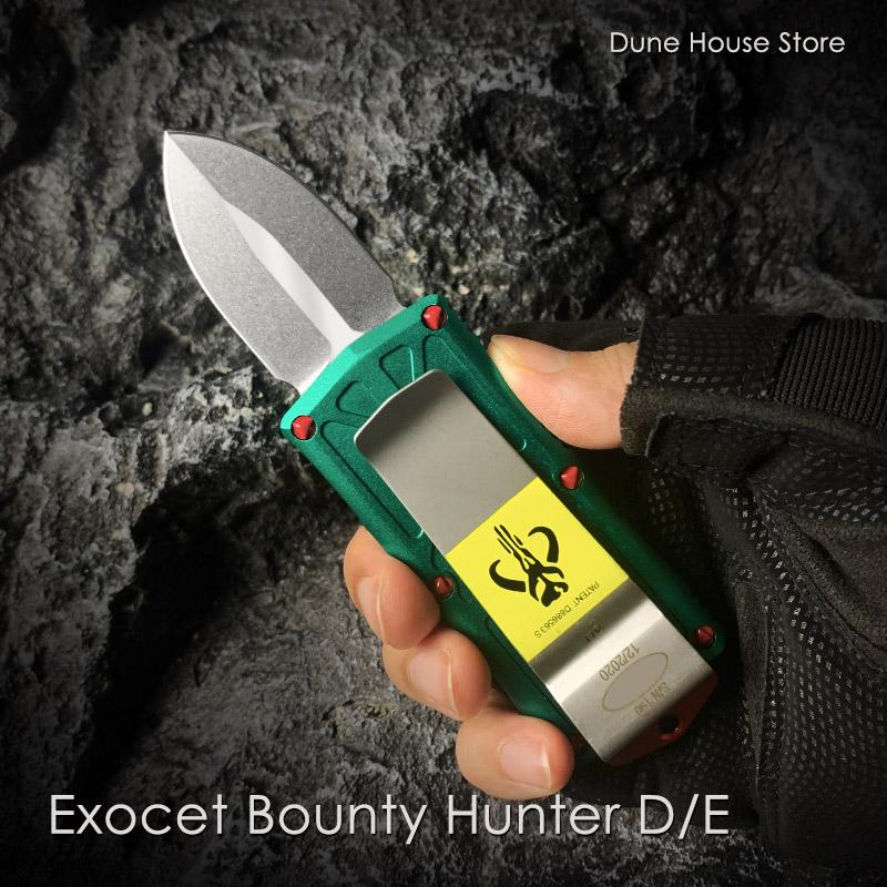

Tools Micro Tech Knives Exocet Bounty Hunter D/E Blade Mini Microtech OTF Portable Pocket Knife EDC Self Defense Pocketknives A29