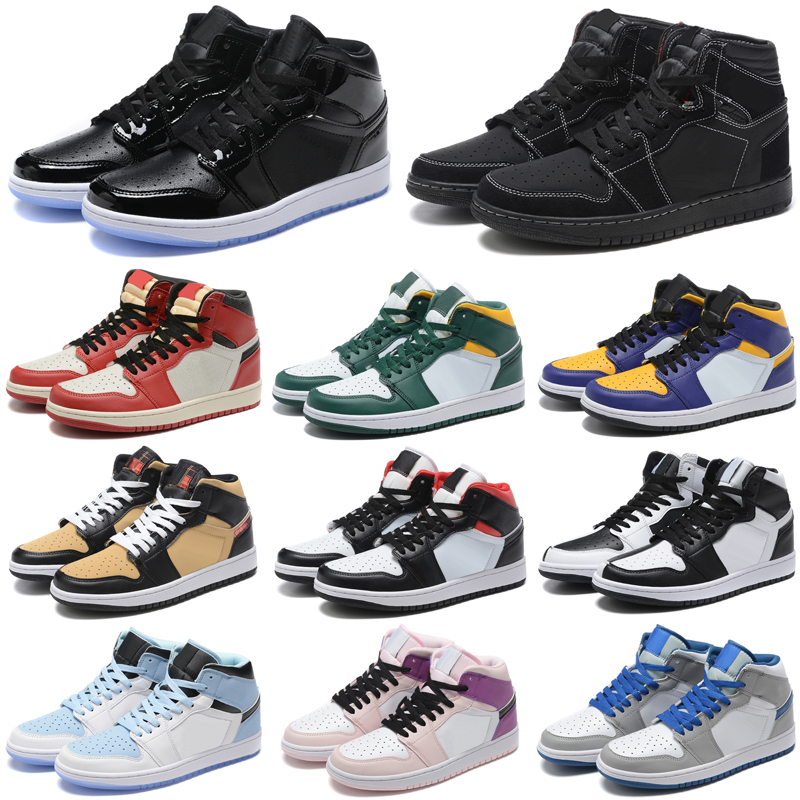 

2023 Jumpman 1 Mens basketball shoes 1s Space jam Lost and Found Starfish Taxi Stage Haze Bred Patent Panda Chicago Smoke Grey womens sports sneakers trainers, As photo 6