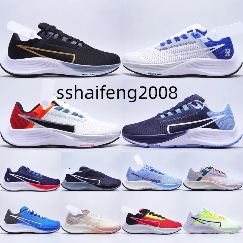 

Top Quality Pegasus 38 Men Women Trail Running Shoes Newest UNC Black Metallic Gold Coin Thunder Blue Tint Regal Pink Outdoor Sneakers Size, #05 game royal