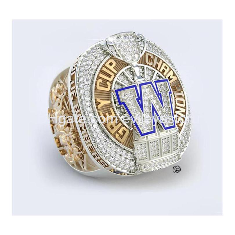 wholesale 20212022 winnipeg blue the 108th grey cup championship ring bombers fashion gifts from fans and friends leather bags accessories