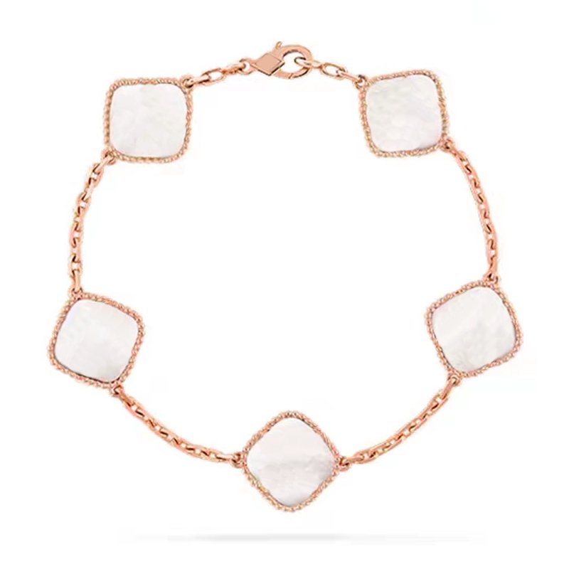 

tennis bracelet four leaf clover bracelets designer for women designer jewelry with rose gold silver plated Titanium agate luxury jewelrys top quality wholesale