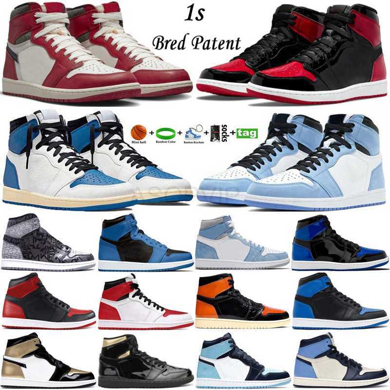 

2023 Jumpman High Og 1 Mens Basketball Shoes 1s Bred Patent Lost Found University Blue Stage Haze Hyper Royal Obsidian Unc Men Sport Women, 24