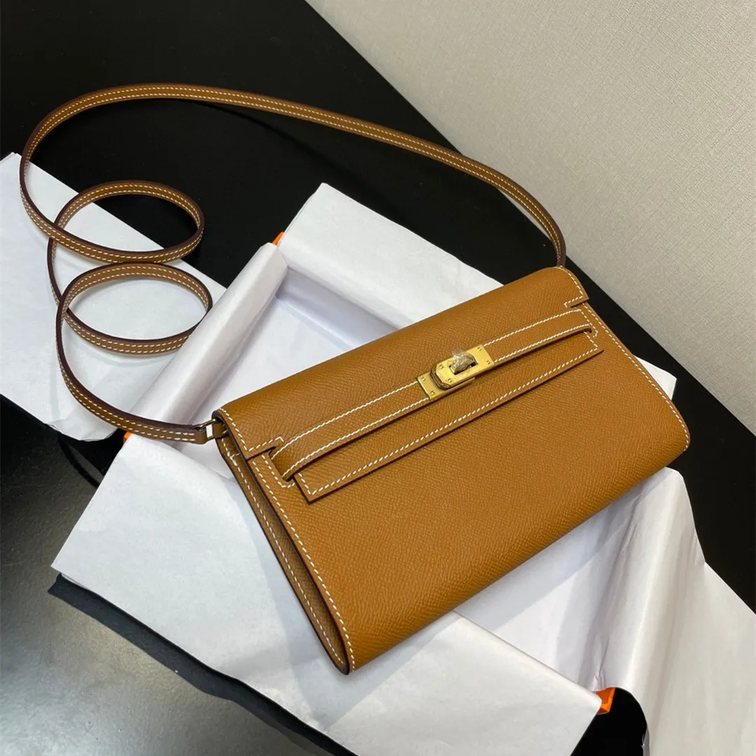 

9A Designer Bags Handbag Classique To Go Woc Epsom 20.5cm 2023 New Wallet One Shoulder Messenger Bag Fashion Classic Women's Bag Luxury Custom Made Handmade Wax Thread, Black gold buckle