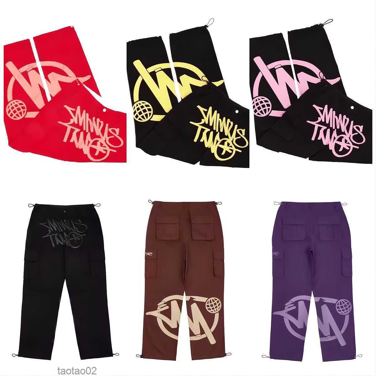 

Men' Pants Minus Two Cargo Harajuku Casual Loose Punk Rock Straight Wide Leg Trouser Streetwear Pant Retro Street Trend Overalls0yk8, Beige