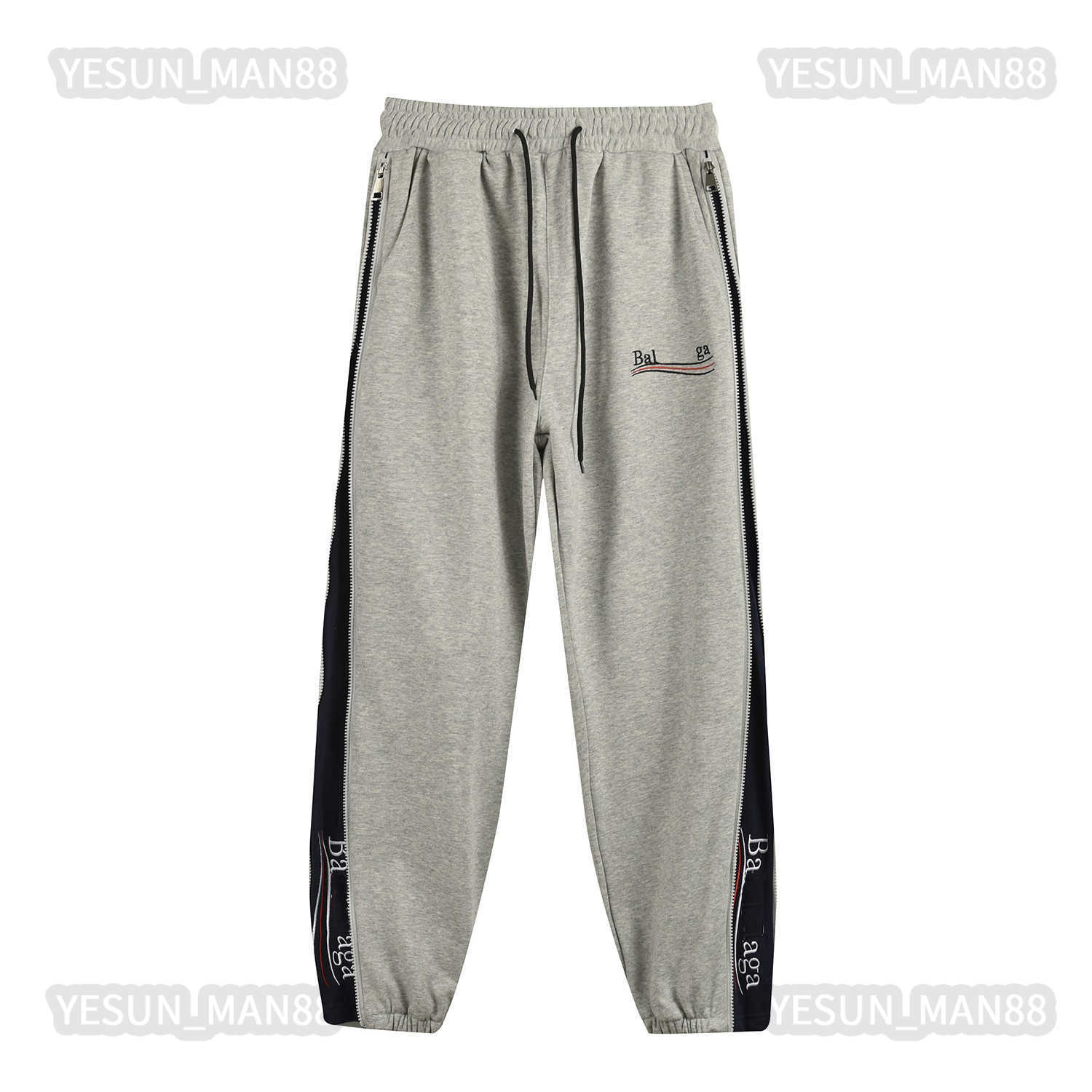 

Designer Luxury Balanciagas Zipper Classic Pants Wavy Embroidery Printed Womens And Mens Fashion Balencigas Outside Leisure Trousers