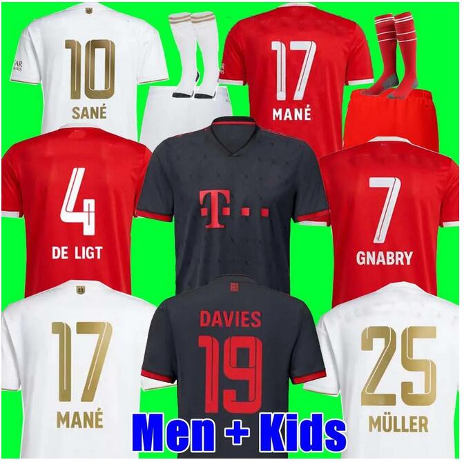 

22 23 Bayern Munich soccer jersey DE LIGT SANE 22 23 football shirt HERNANDEZ GORETZKA GNABRY camisa de futebol top thailand men kids kits KIMMICH fans player, 17