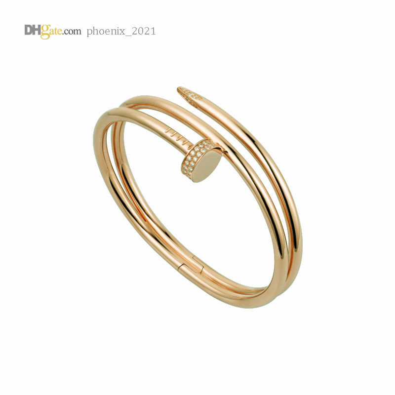 

Designer Bracelet Nail Bracelet Diamond 2.0 Gold Bangle Luxury Jewelry Titanium Steel Gold-Plated Never Fade Not Allergic 21621802