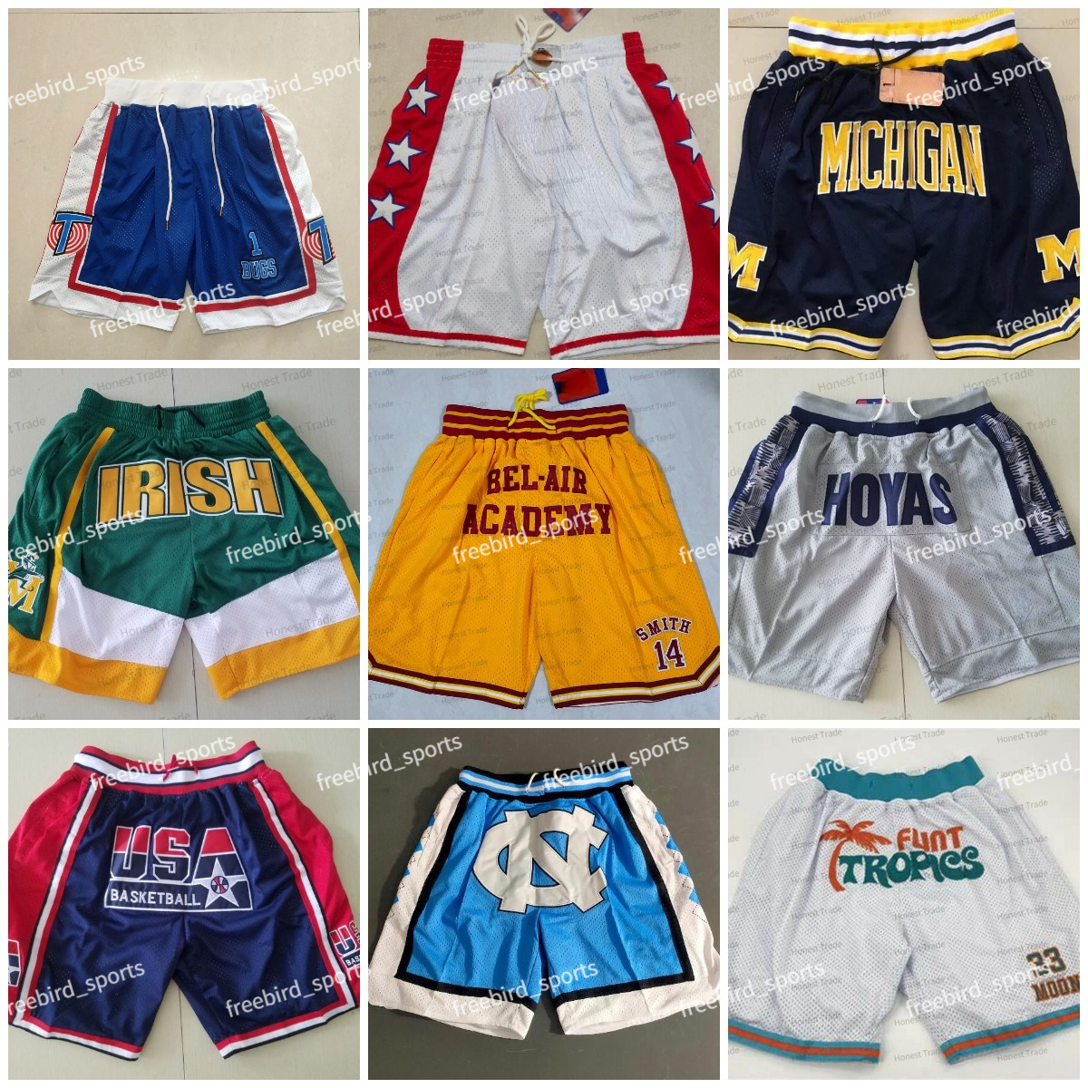 

Basketball Shorts North Carolina Tar Heels Georgetown Hoyas BATTLES Team USA Space Jam 23 James Irish Shorts Green 33 Jackie Moon Sport Pants Lower Merion, Men shorts