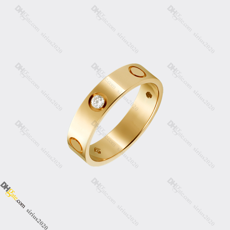 Love Ring Jewelry Designer for Women Designer Ring Ring Diamond Titanium Steel-Gold-plaqué jamais décoloré non allergique, anneau en or, magasin