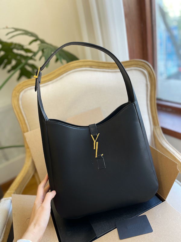 

womens soft leather 2-in-1 tote bag shoulder bag crossbody bag black shoulder bag small wallet adjustable shoulder strap spring 2023, Black-no gift box