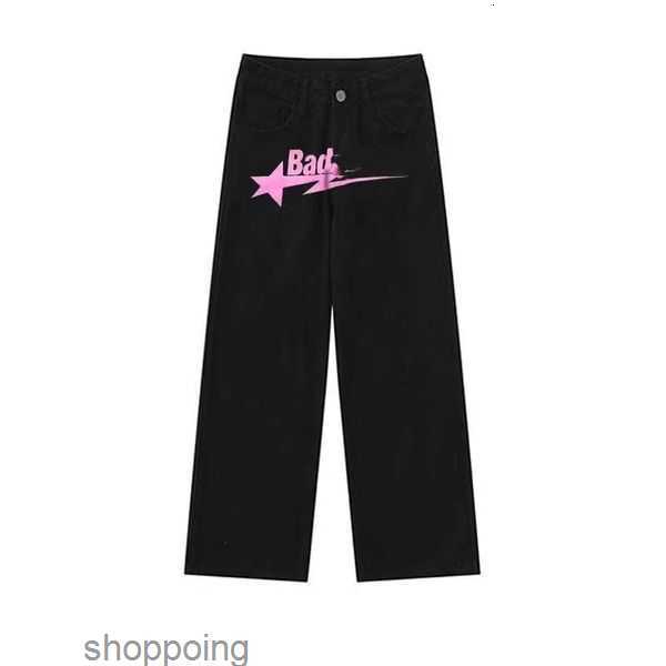 

Designer Mens Jeans Long Pant Print Letter Y2k Badfriend Fashion Pants Causal Rock Wide Foot Baggy Trousers 3 Uz3l, White