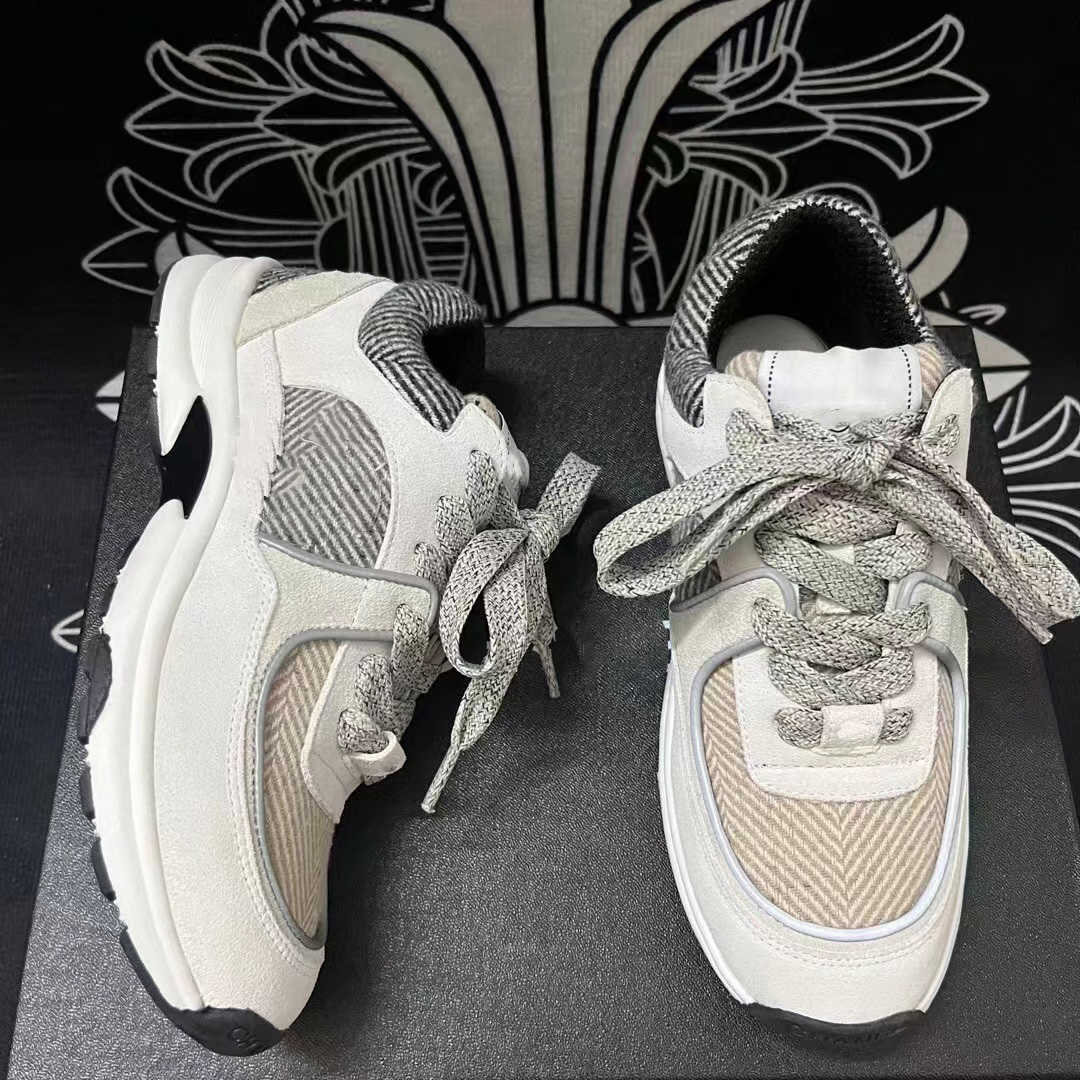 

7A New Luxury Designer Running Shoes Channel Sneakers Women Lace-Up Sports Shoe Casual Trainers Classic Sneaker Woman Ccity ghhgfgd, 27