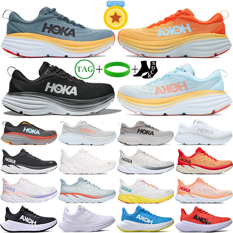

Hoka Running Shoes Hokas One One Bondi 8 Men Women Sports Sneakers Designer Clifton 8 Goblin Blue Amber Yellow Black Carbon x 2 Outdoor Sneaker Womens Mens Trainers, #20- green glow