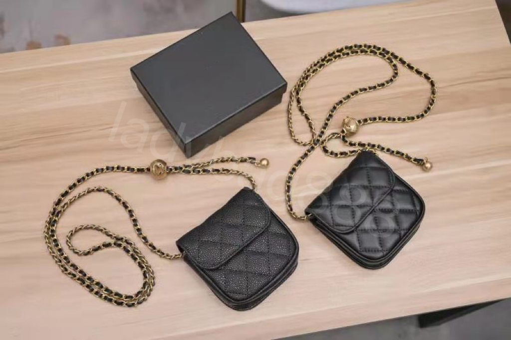 

luxury brand CC wallet, new cardholder men's and women's card holders, change, classic wallet box, Caviar black gold