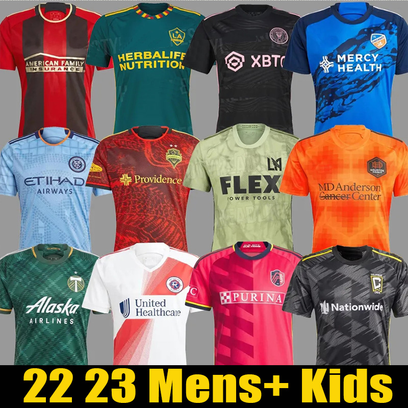 

23 24 MLS Atlanta United soccer jersey New York City FC LA Galaxy Charlotte Nashville LAFC Inter St. L ouis City Philadelphia Miami CF Montreal UNION football shirt
