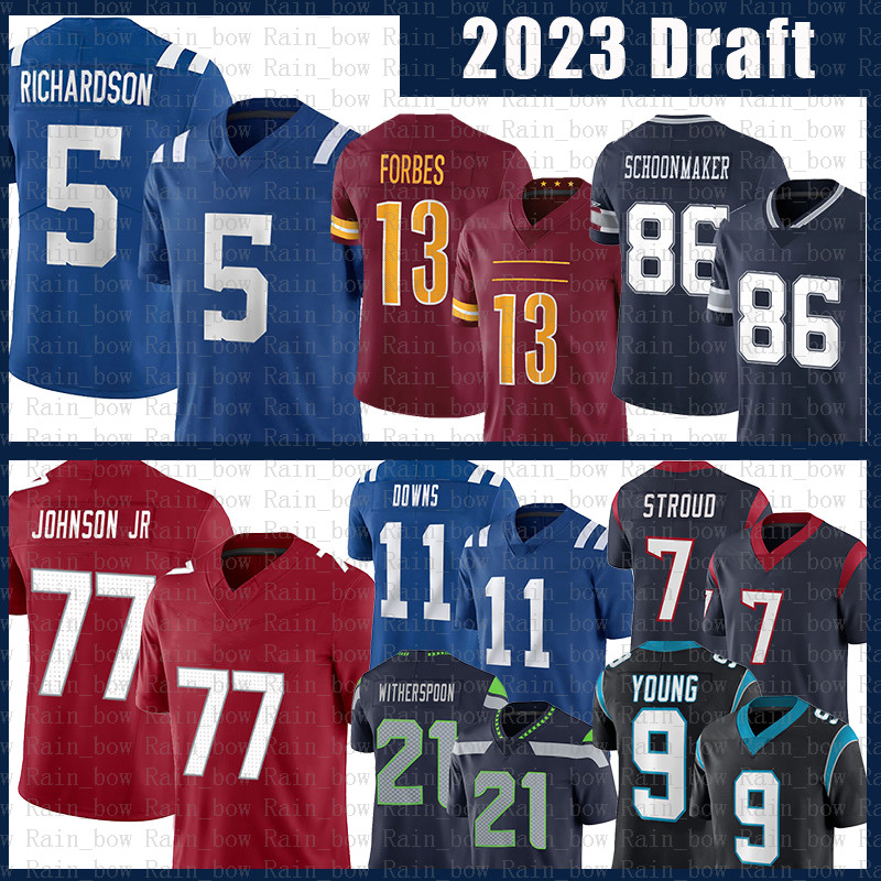 

Arizonas Paris Johnson Jr. Cardinal Football Jersey Anthony Richardson Washingtons Emmanuel Forbes Commanders Josh Downs Dallaes Cowboyes Luke Schoonmaker, Mens-nz