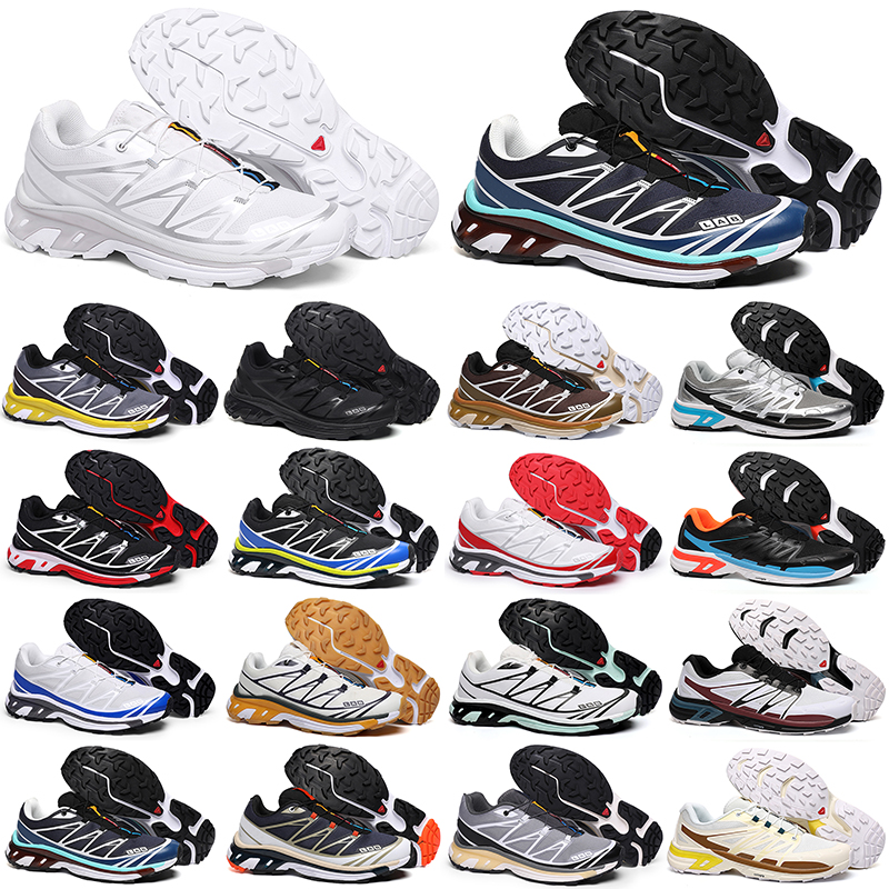 

xt6 advance xt running shoes for men Triple White Gray Yellow Misty Blue Black Jade Yellow mens trainers outdoor sports sneakers walking jogging cheaper, 40-47 brown
