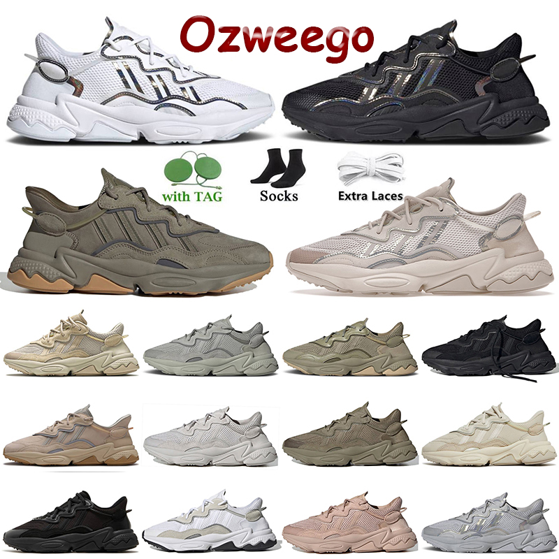 

originals ads ozweegos men women running shoes designer triple s black white Iridescent Trace Cargo Bliss Ash Pearl Chalk Pearl hemp ozweego runner casual trainers s