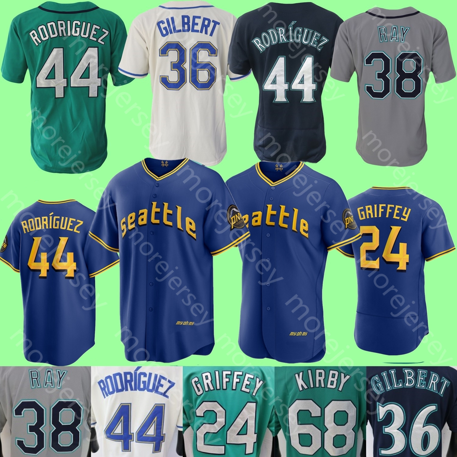 

2023 City Connect Baseball Jersey Ken Griffey Julio Rodriguez Ichiro Suzuki Eugenio Suarez La Stella Luis Castillo Gilbert Kirby Ray Clase White Haggerty Hernandez, Navy fans